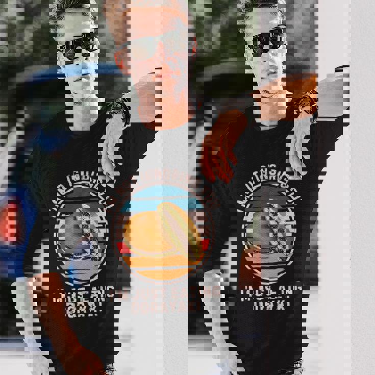 レトロどら焼き 俺は君を無視しない ただ食べているだけどら焼き 長袖Tシャツ 彼への贈り物