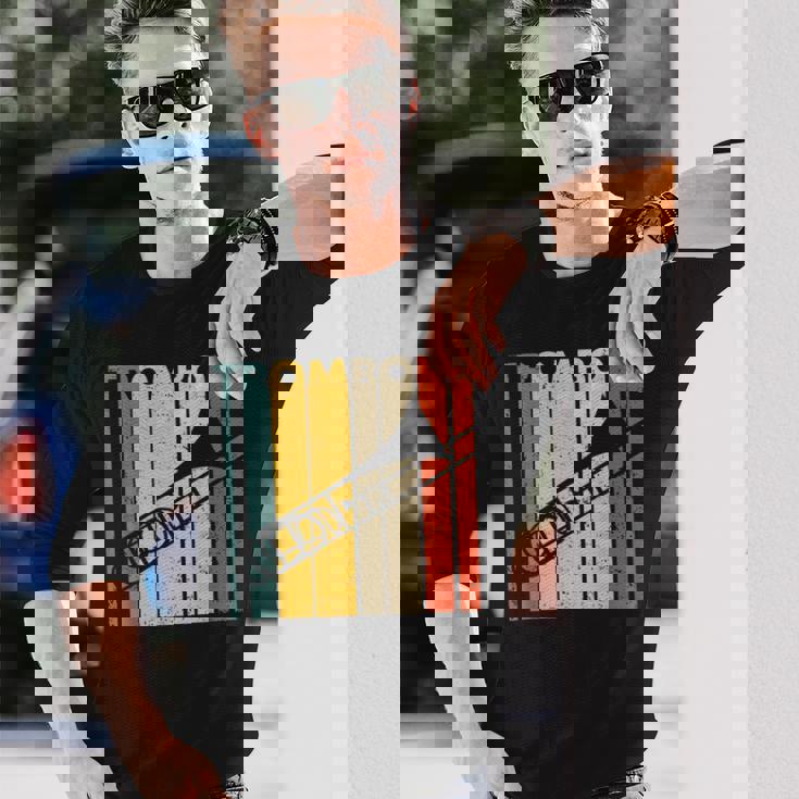 レトロトロンボーン I マーチングバンド I 吹奏楽部 I トロンボーン 長袖Tシャツ 彼への贈り物