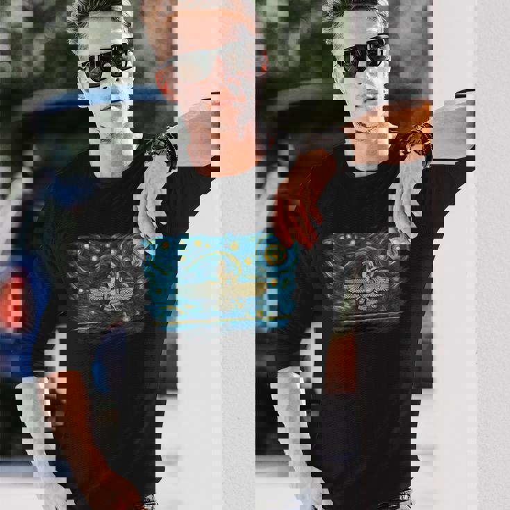 レトロヴィンテージスタイルアヌンナキ 長袖Tシャツ 彼への贈り物