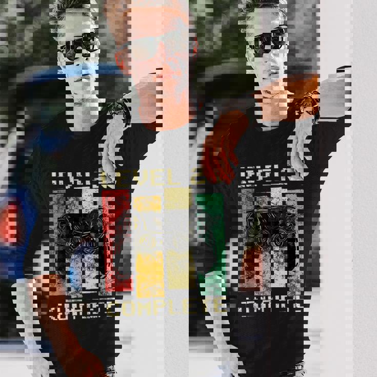 レベル20コンプリート20歳誕生日プレゼントゲーマー 長袖Tシャツ 彼への贈り物