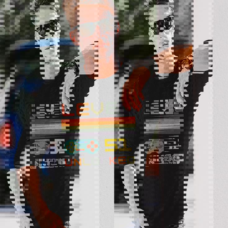 レベル51 アンロック ゲーマー 51歳の誕生日 長袖Tシャツ 彼への贈り物