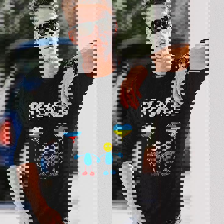 ロシアとウクライナの間の平和 長袖tシャツ 長袖Tシャツ 彼への贈り物