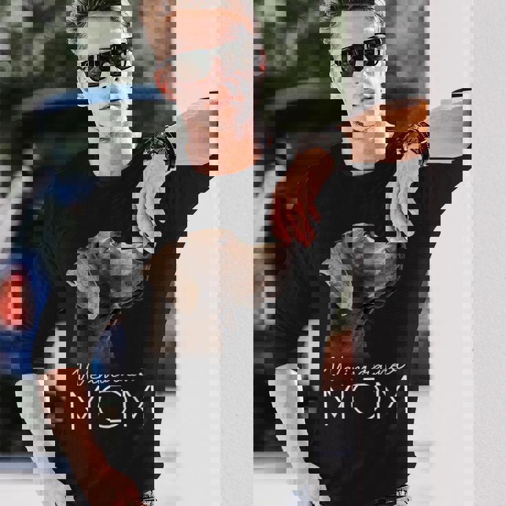 ワイマラナー 犬 ママ 長袖Tシャツ 彼への贈り物