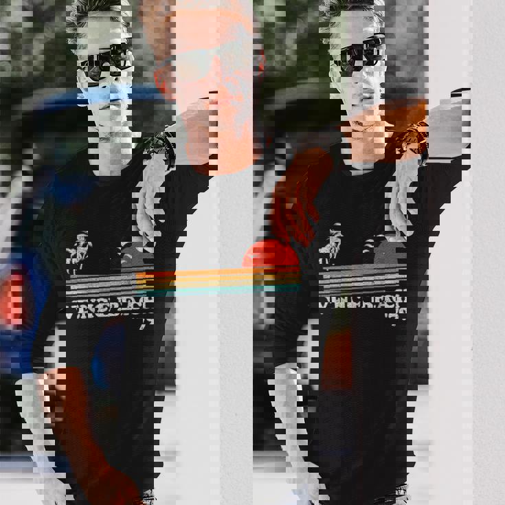 ヴィンテージ ベニス ビーチ カリフォルニア レトロ サンセット サーフィン 70年代のギフト 長袖Tシャツ 彼への贈り物