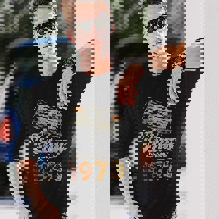 ヴィンテージ1973 カセット・ペンシル 53歳の誕生日 長袖Tシャツ 彼への贈り物