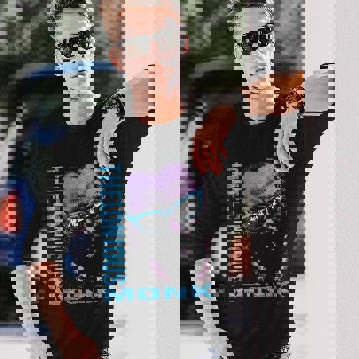 公式セロニアス・モンク・ジャズ・アイコン・マーチ イタリアの鍵盤 長袖Tシャツ 彼への贈り物