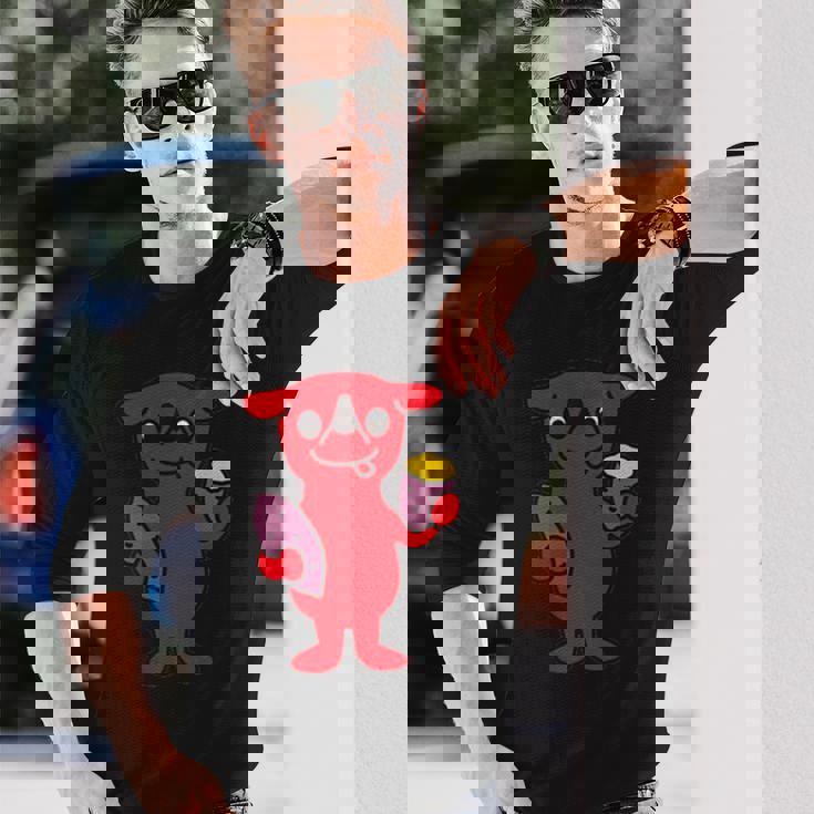 千葉県ご当地キャラとさつまいも 長袖Tシャツ 彼への贈り物