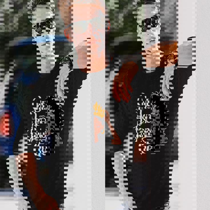 可愛いアフロ黒ギャルメラネティッドソープソウル 長袖Tシャツ 彼への贈り物