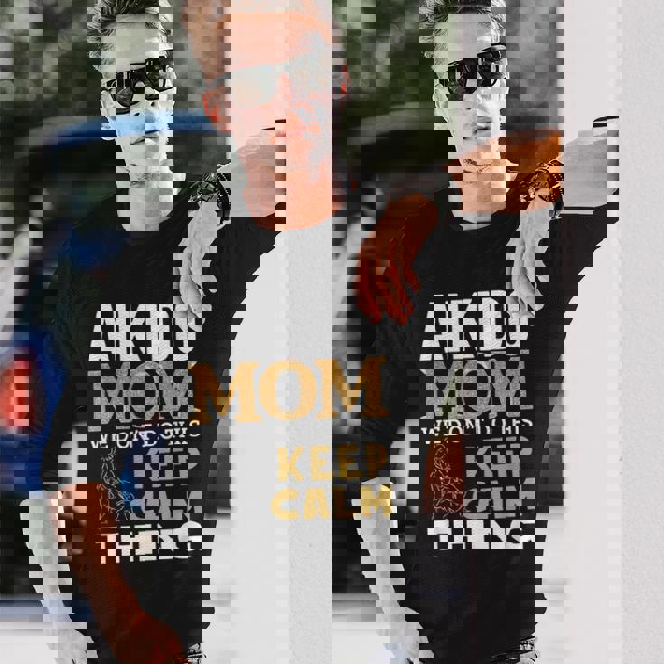 合気道 ママ 引用 面白い 合気道 長袖Tシャツ 彼への贈り物