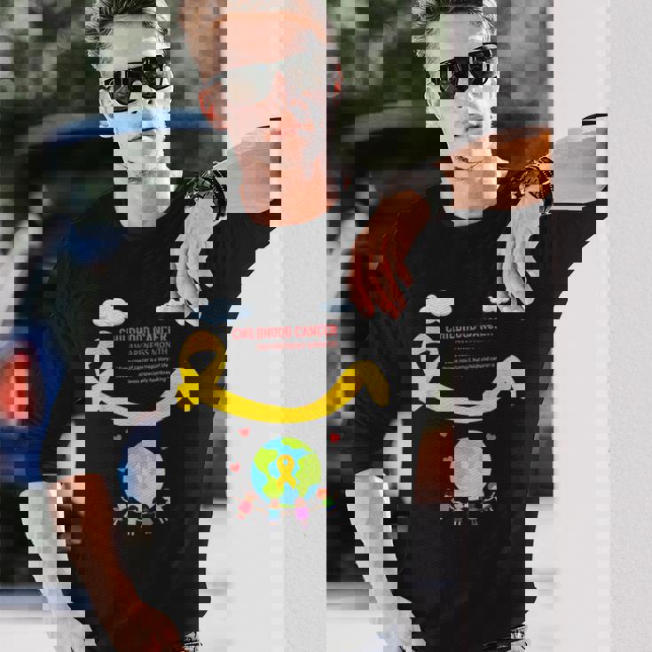 小児がん啓発月間 長袖Tシャツ 彼への贈り物