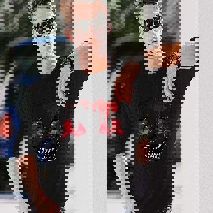 怖いデザイン 長袖Tシャツ 彼への贈り物