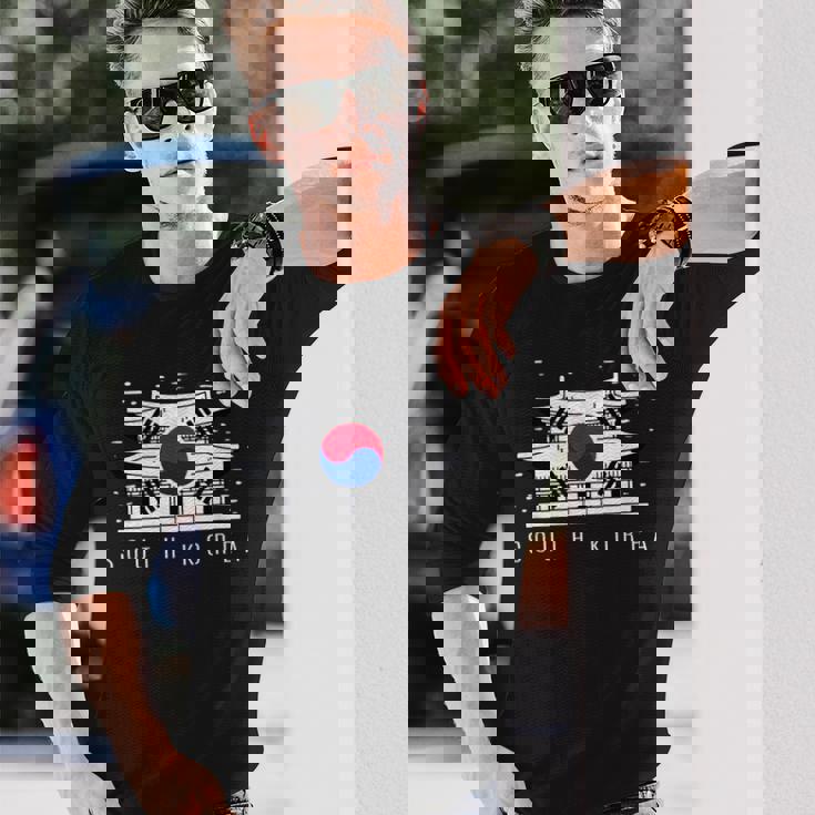 愛国的な韓国国旗ジャージーtシャツ 韓国製 長袖Tシャツ 彼への贈り物