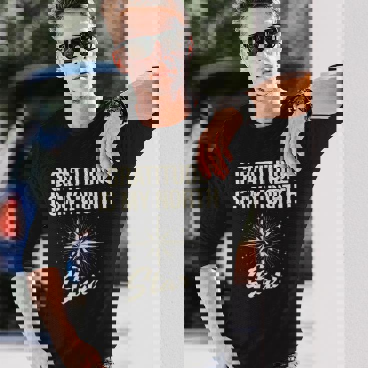 感謝の気持ち 私の北極星 天体観測 宇宙研究 長袖Tシャツ 彼への贈り物