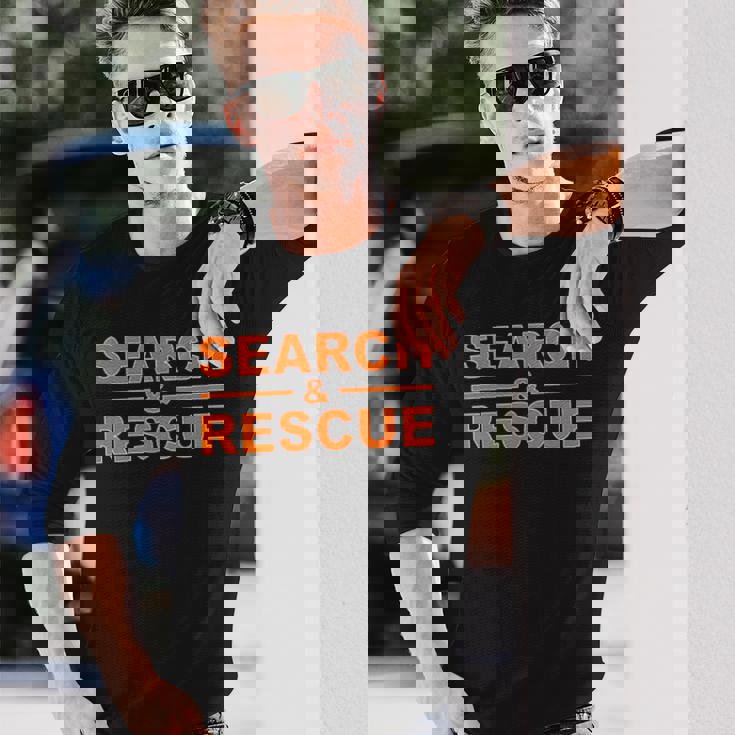 捜索救助 緊急対応捜索チームar ユニフォーム 長袖Tシャツ 彼への贈り物