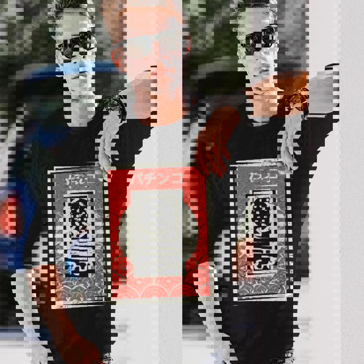 日本アーケードゲーム パチンコ 長袖Tシャツ 彼への贈り物