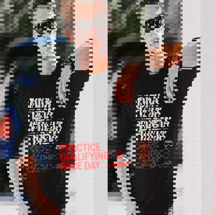 月曜 火曜 水曜 木曜 練習 予選 レース 長袖Tシャツ 彼への贈り物