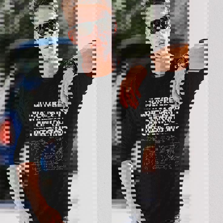 次元移動未来量子力学マルチバース 長袖Tシャツ 彼への贈り物