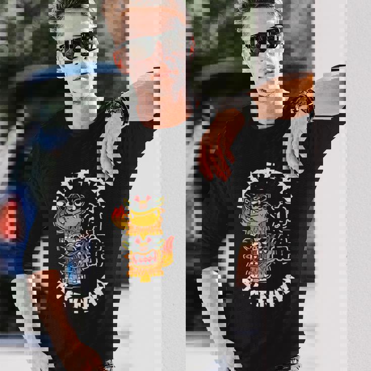 沖縄ジャパン シーサーガーディアンライオンズ 日本漢字お土産 長袖Tシャツ 彼への贈り物