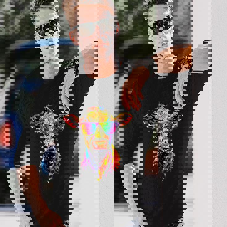 牛 農家 牛乳 ビーガン 子牛 牧場 甘い牛 長袖Tシャツ 彼への贈り物