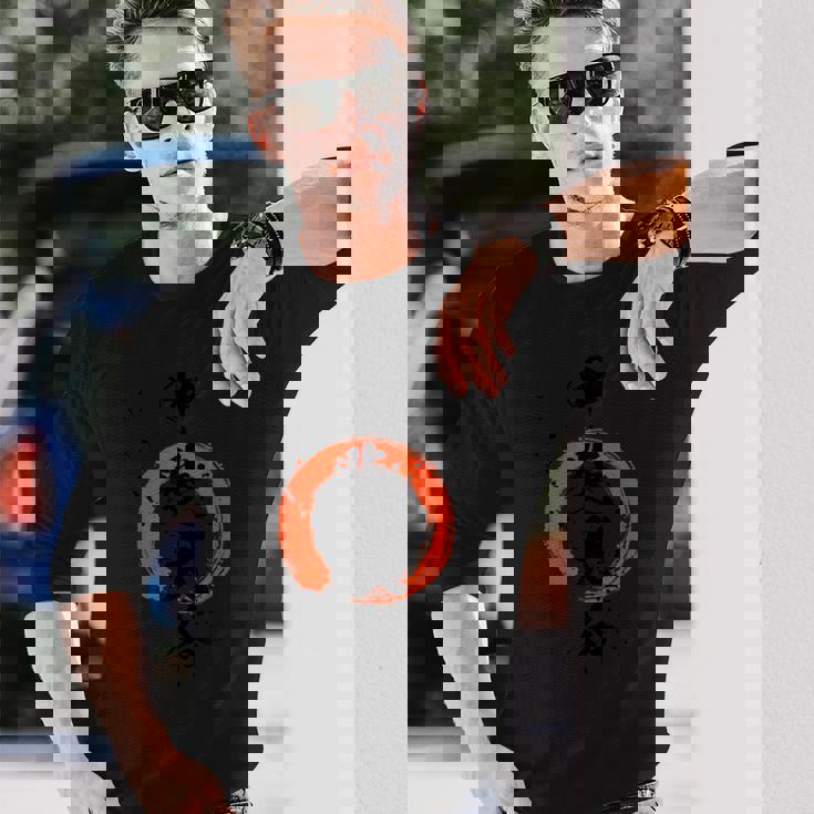 甲斐犬命 筆文字 和風 長袖Tシャツ 彼への贈り物