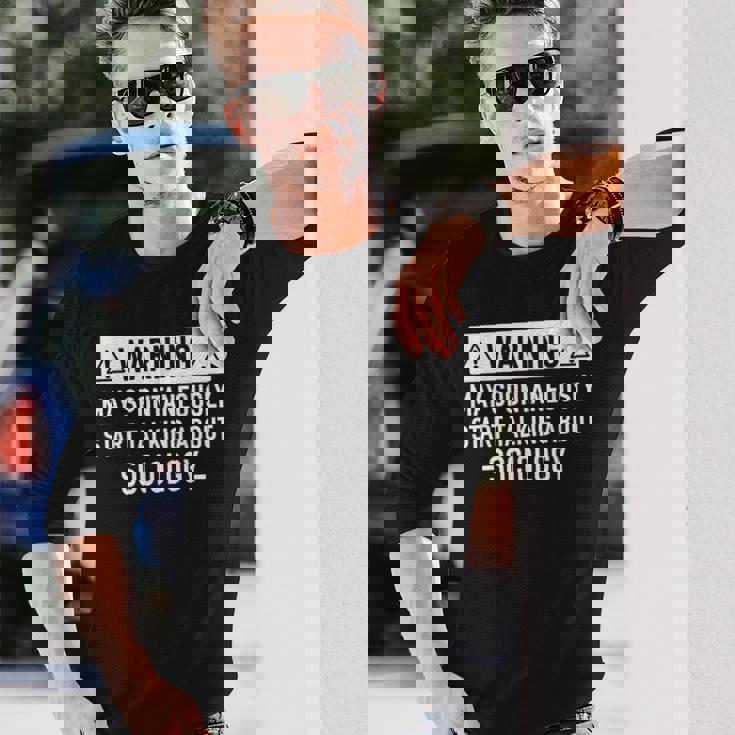 社会学を愛する人への面白いギフト。 長袖Tシャツ 彼への贈り物