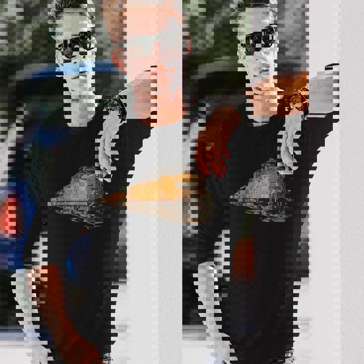 貨物列車 長袖Tシャツ 彼への贈り物