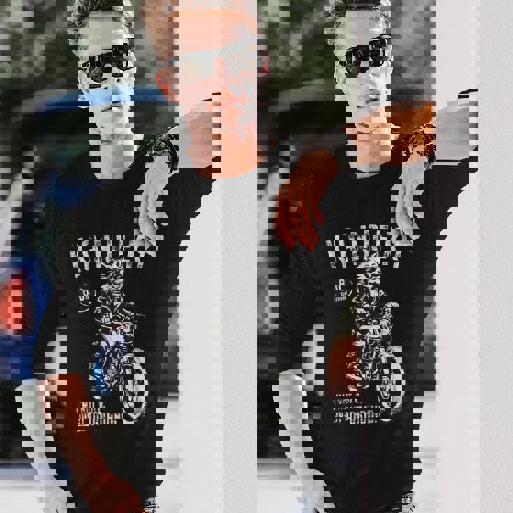 還暦祝い バイク好き 猫好き 父 男性 クラシックバイク 60歳 I'm Not Old Just Upgrading 長袖Tシャツ 彼への贈り物