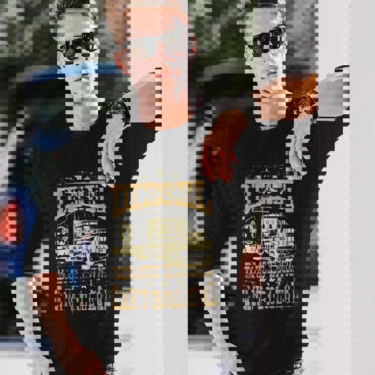 電気は石炭ディーゼルトラックを転がすことができないのでディーゼル 長袖tシャツ 長袖Tシャツ 彼への贈り物