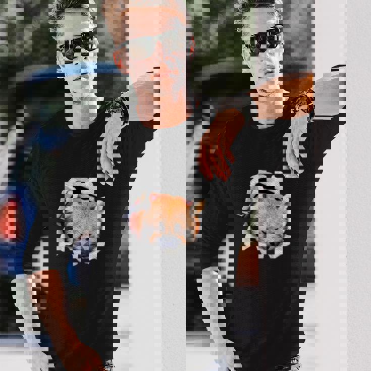 面白いtシャツ レッサーパンダ メンズ 動物 グッズ かわいい 面白い 服 ネタ 長袖Tシャツ 彼への贈り物