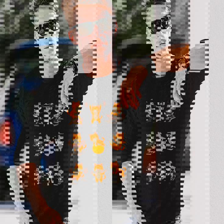 面白いtシャツ 猫 ネコ 筋トレ ジム おもしろグッズ かわいい おもしろtシャツ 面白い 服 ネタ 長袖Tシャツ 彼への贈り物