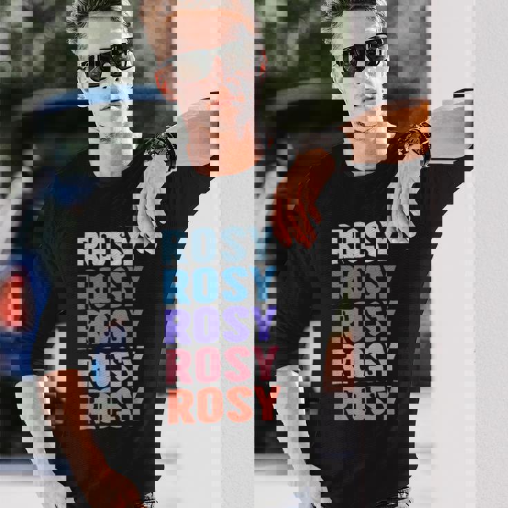 面白いギフト名 Rosy パーソナライズ 名前 長袖Tシャツ 彼への贈り物