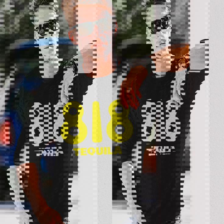 面白いドリンクデザイン 818 チームテキーラワインラバー 長袖Tシャツ 彼への贈り物