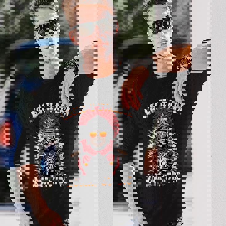 面白いローマのセンチュリオン モーターサイクリスト Legio 1 Italica 長袖Tシャツ 彼への贈り物