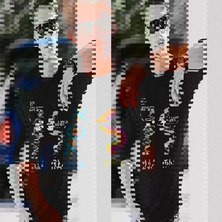 面白い生物学誇り高き生物学者微生物学 Dna Rna 長袖Tシャツ 彼への贈り物