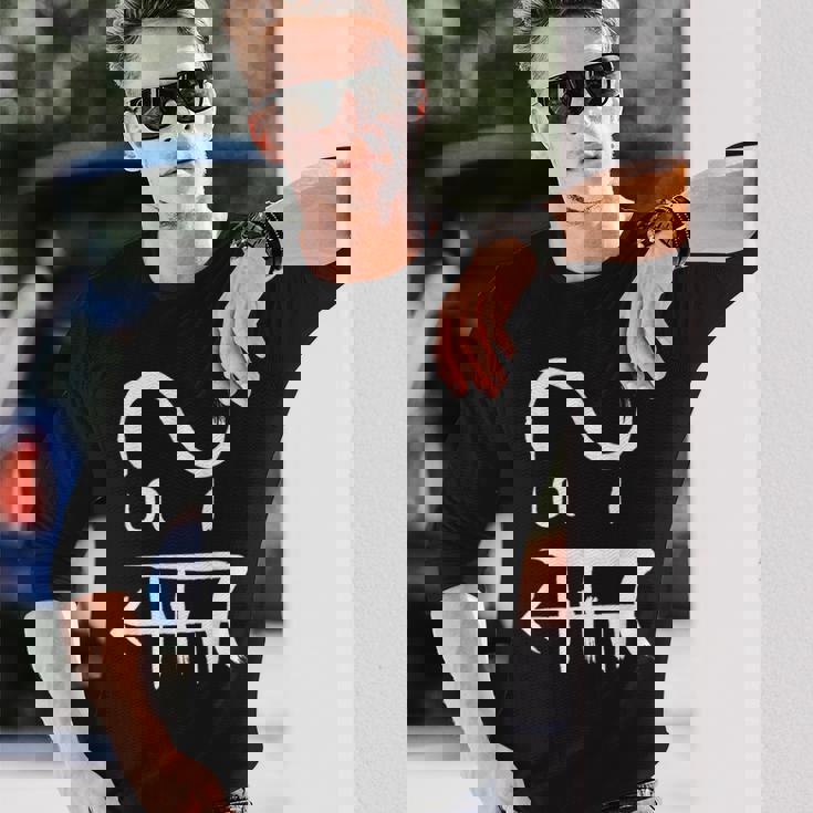 龍体文字 【 つる 】商売繁盛 人脈 幸運 長袖Tシャツ 彼への贈り物