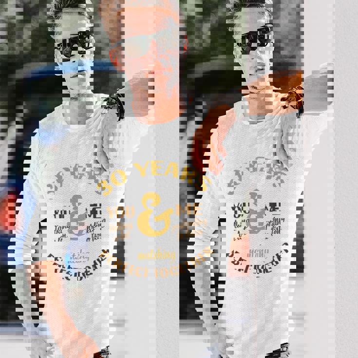 30年 一緒に完成 30周年 おそろい カップル 長袖Tシャツ 彼への贈り物