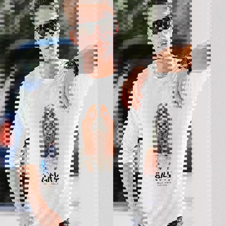 I Can Fly バセットハウンド 長袖Tシャツ 彼への贈り物