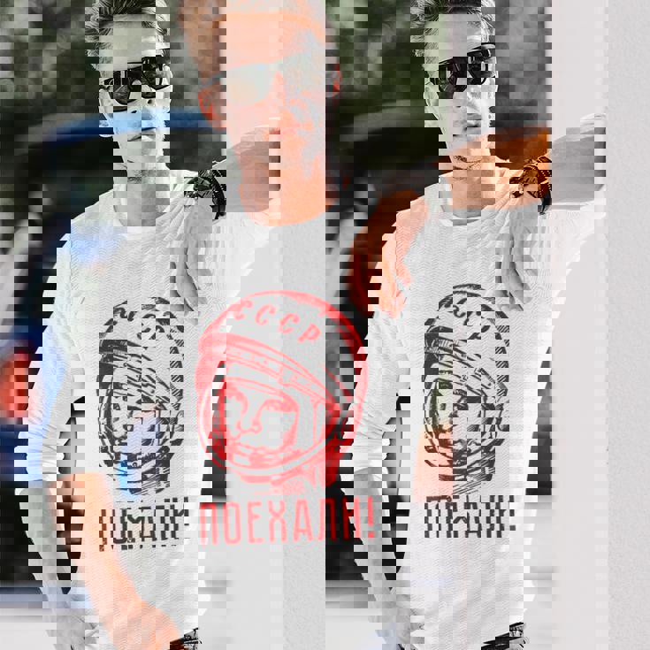 Gagarinoviet スプートニク ソ連 Cccp ギフト 長袖Tシャツ 彼への贈り物