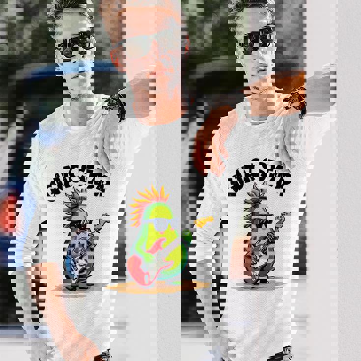 Guactar 面白い アボカド愛好家 食べ物 駄洒落プリント メンズ レディース キッズ 長袖Tシャツ 彼への贈り物