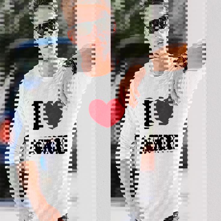 I Love Aomori 青森が大好き 長袖Tシャツ 彼への贈り物