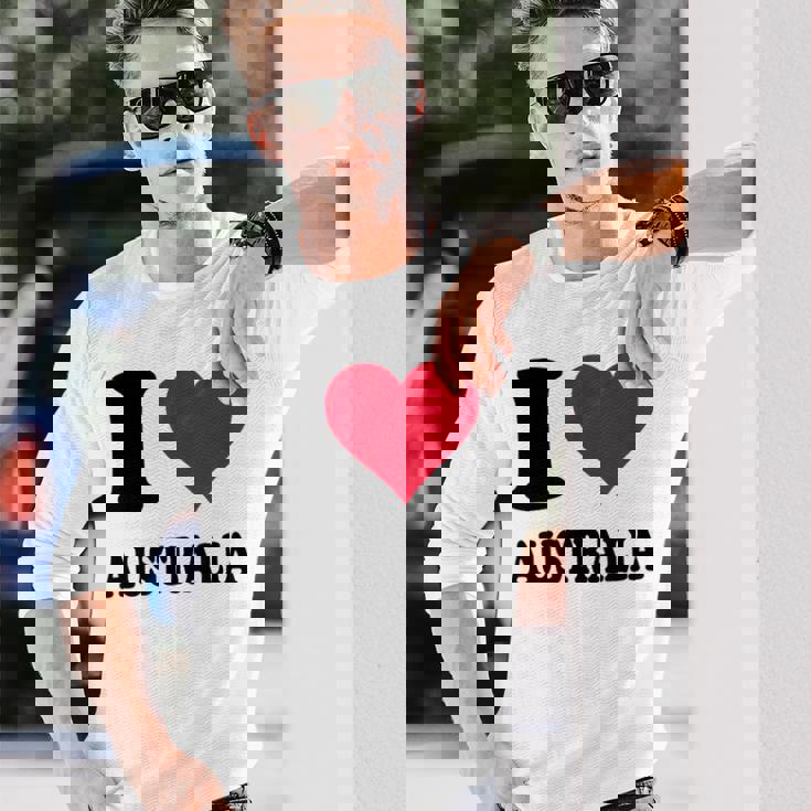 I Love Australia 長袖Tシャツ 彼への贈り物