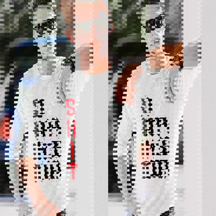 So Happy I'm 36 Today 36Th Birthday ジョーク 36歳の誕生日 長袖Tシャツ 彼への贈り物