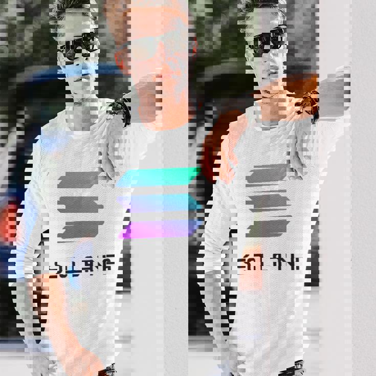 Solコインcryptocurrency 30ソラナ・テクノロジーolana 長袖Tシャツ 彼への贈り物