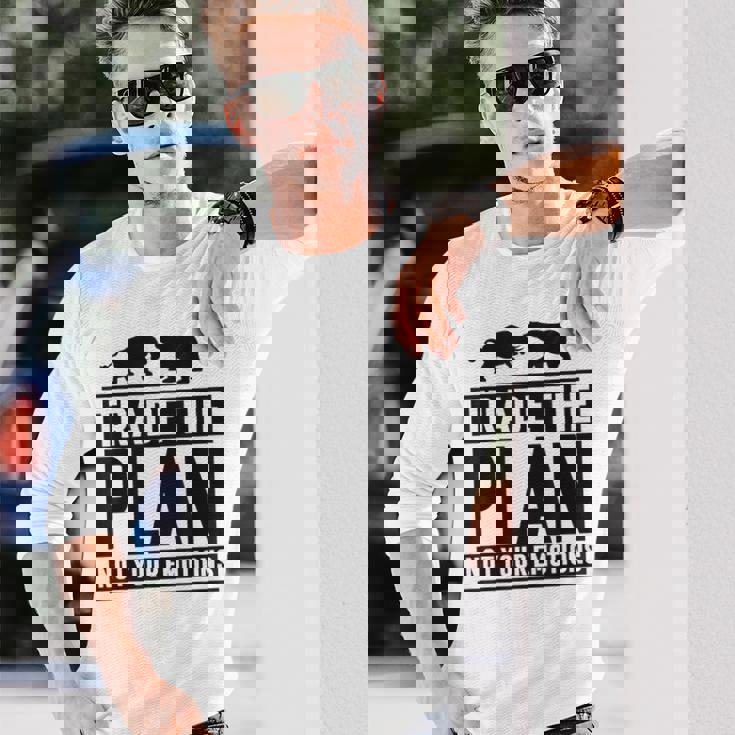 Trade The Plan Not Your Emotions デイトレーダー Trading 株式 証券取引所 長袖Tシャツ 彼への贈り物