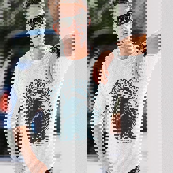 Vintage Badgerurf Co レトロ サーフィン カリフォルニアアート 長袖Tシャツ 彼への贈り物