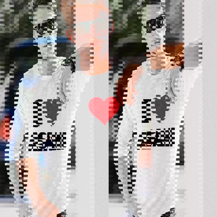 アイハート アサヒジャパン ラブ日本土産アイテム 長袖Tシャツ 彼への贈り物