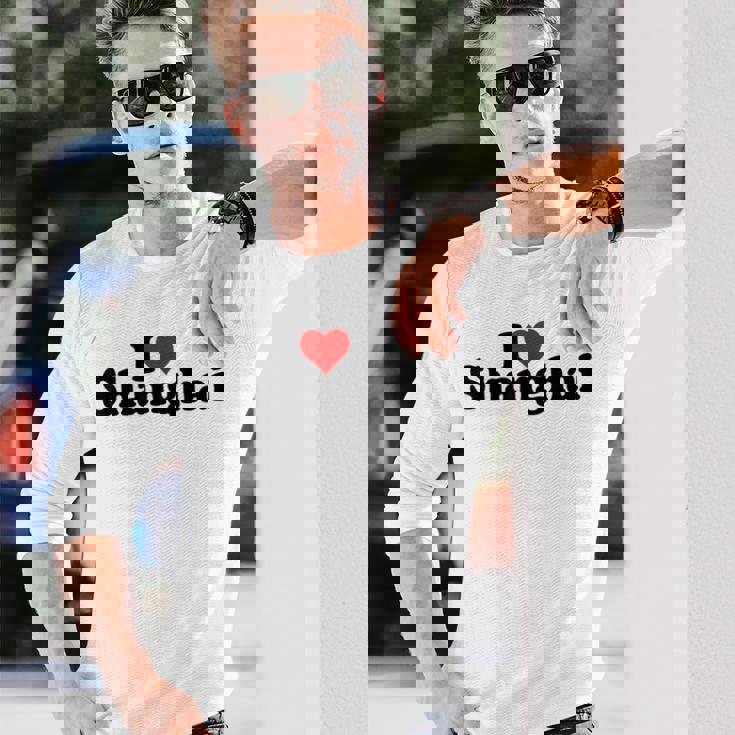 アイラブハート上海チャイナ 長袖Tシャツ 彼への贈り物