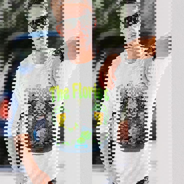 ウィードパンダ コスチューム 大麻好き 喫煙パンダ 「バックプリント」 長袖Tシャツ 彼への贈り物