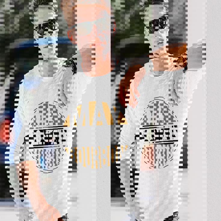 ウイスキーを飲むアルコール昔ながらのバーボン酒飲み 長袖Tシャツ 彼への贈り物