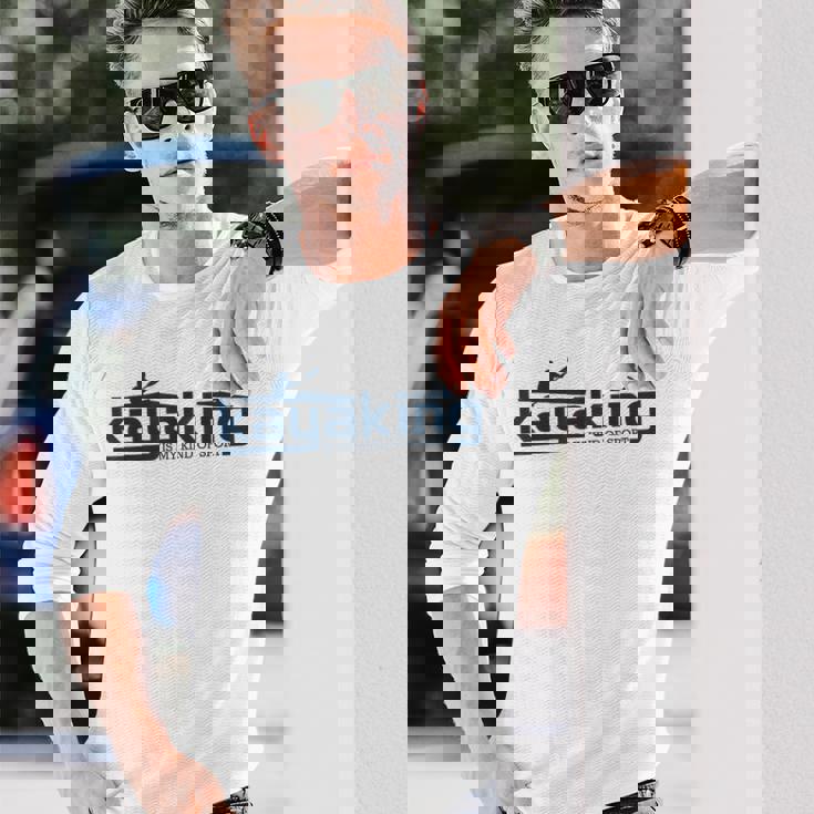 カヤックは俺のスポーツだよカヤックはカヤック 長袖Tシャツ 彼への贈り物